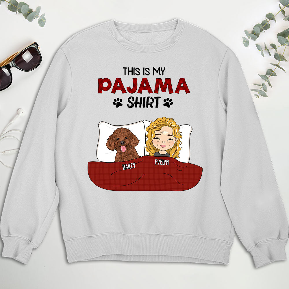 Personalized Custom Pajama Shirt - Unisex 8.0 oz Sweatshirt for Pet Lovers