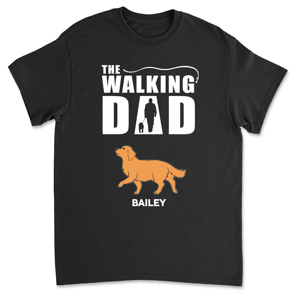 The Walking Dad - Personalized Custom Premium Men's 4.2 oz T-shirt for Pet Lovers