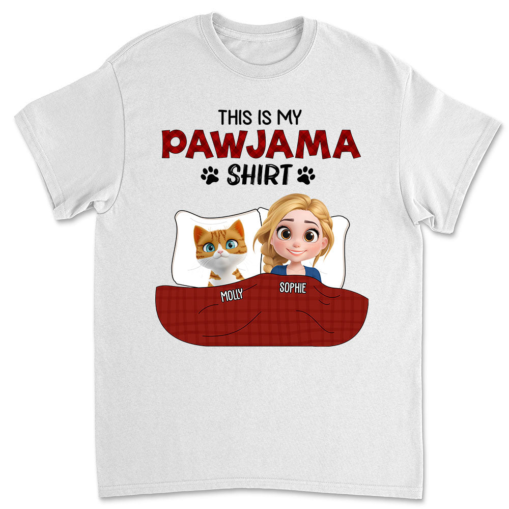 New Style Cat Pawjama Personalized Custom Unisex 5.3 oz T-Shirt - A Must-Have for Pet Lovers