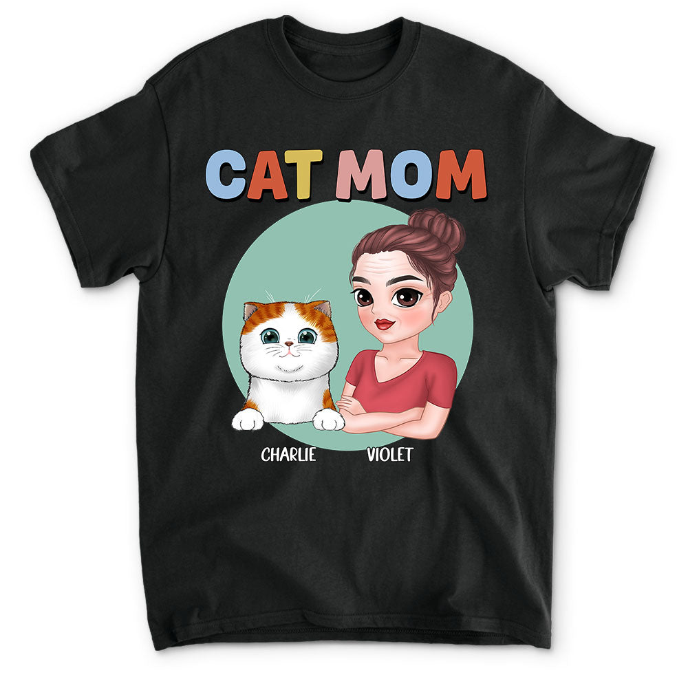 Cat Mom - Exquisite Personalized Custom Premium Men's 4.2 oz T-shirt