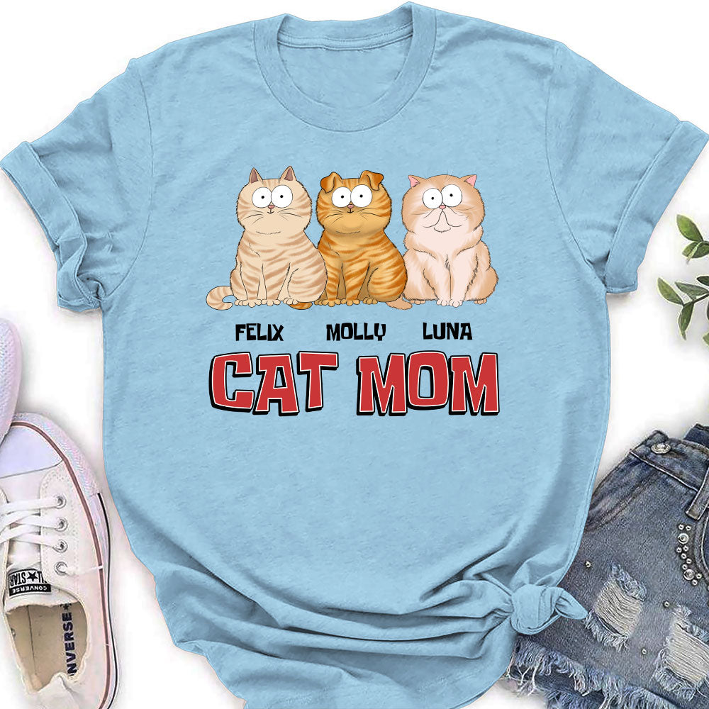 Red Cat Mom - Exquisitely Personalized Custom Women's T-shirt for Pet Lovers