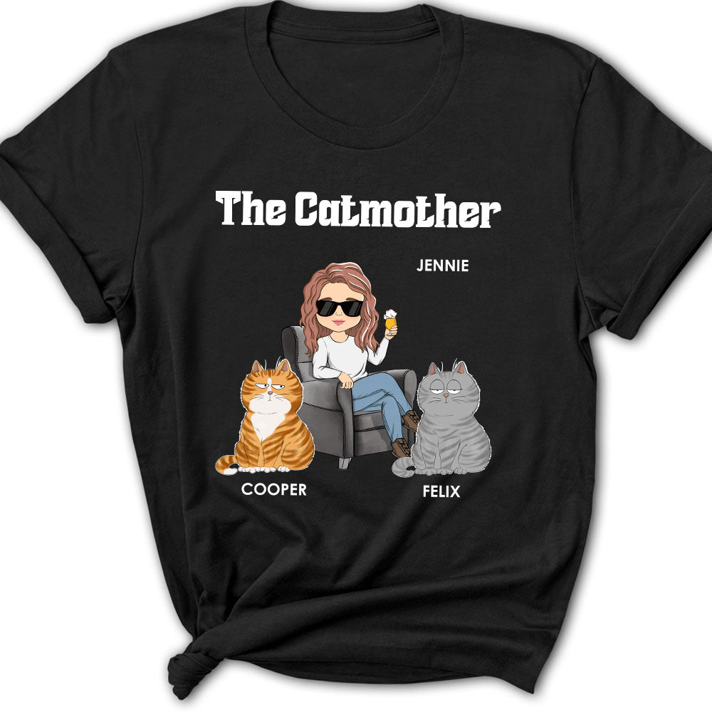 The Cat Mother - Exquisite Personalized Custom Women's T-shirt for Pet Lovers