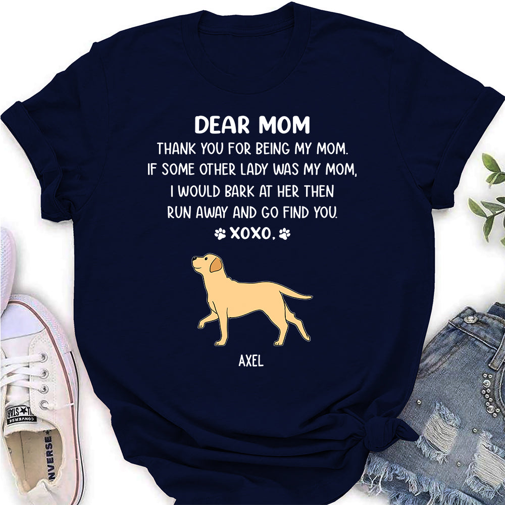 Dear Mom Xoxo 2 - Customizable Personalized Women's T-shirt for Pet Lovers