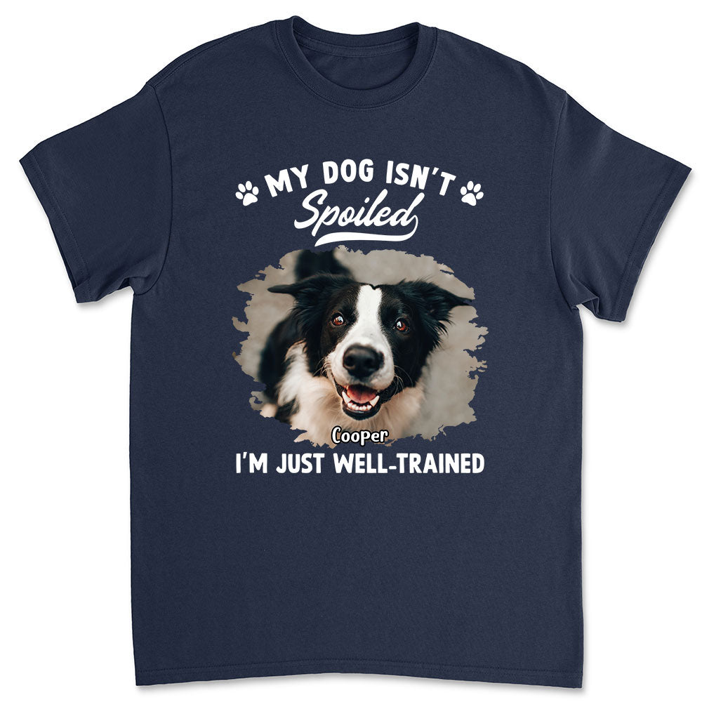 Spoiled Dog Photo - Personalized Custom Unisex 5.3 oz T-shirt for Pet Lovers