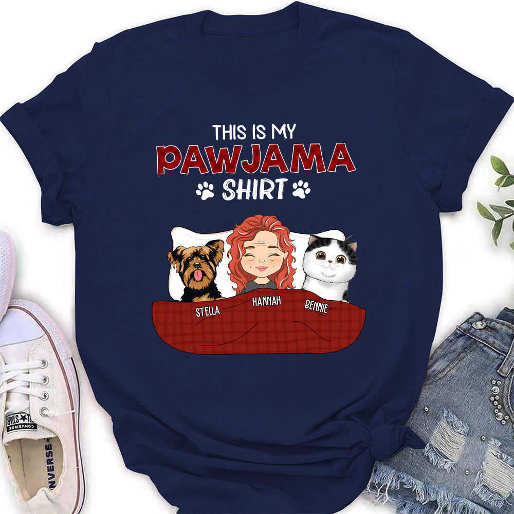 Personalized Custom Women's Pajama Shirt Version 3 - Ideal Gift for Pet Lovers