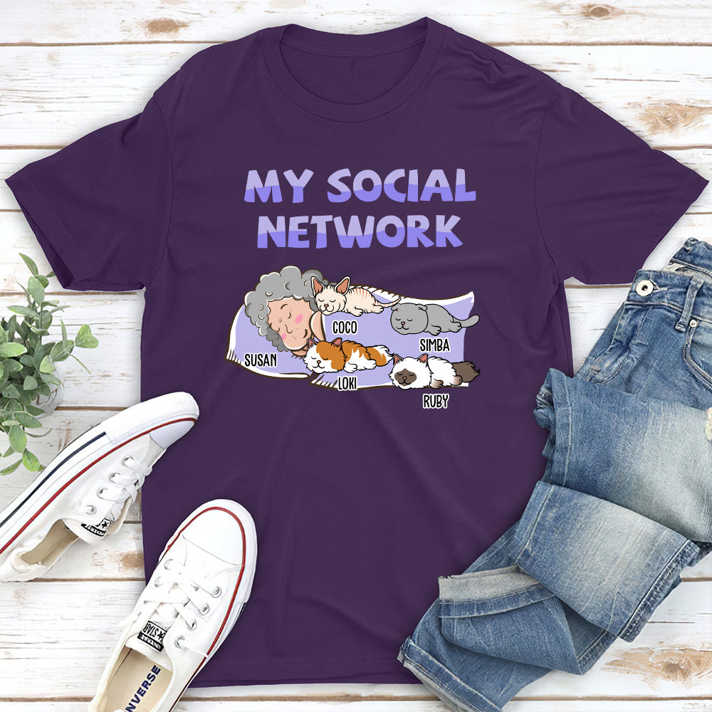 My Social Network - Personalized Custom Unisex 5.3 oz T-shirt for Pet Lovers
