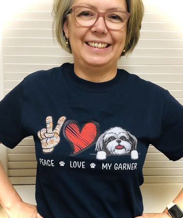 Peace Love Dog - Stylish Personalized Custom Unisex 5.3 oz T-shirt for Pet Lovers