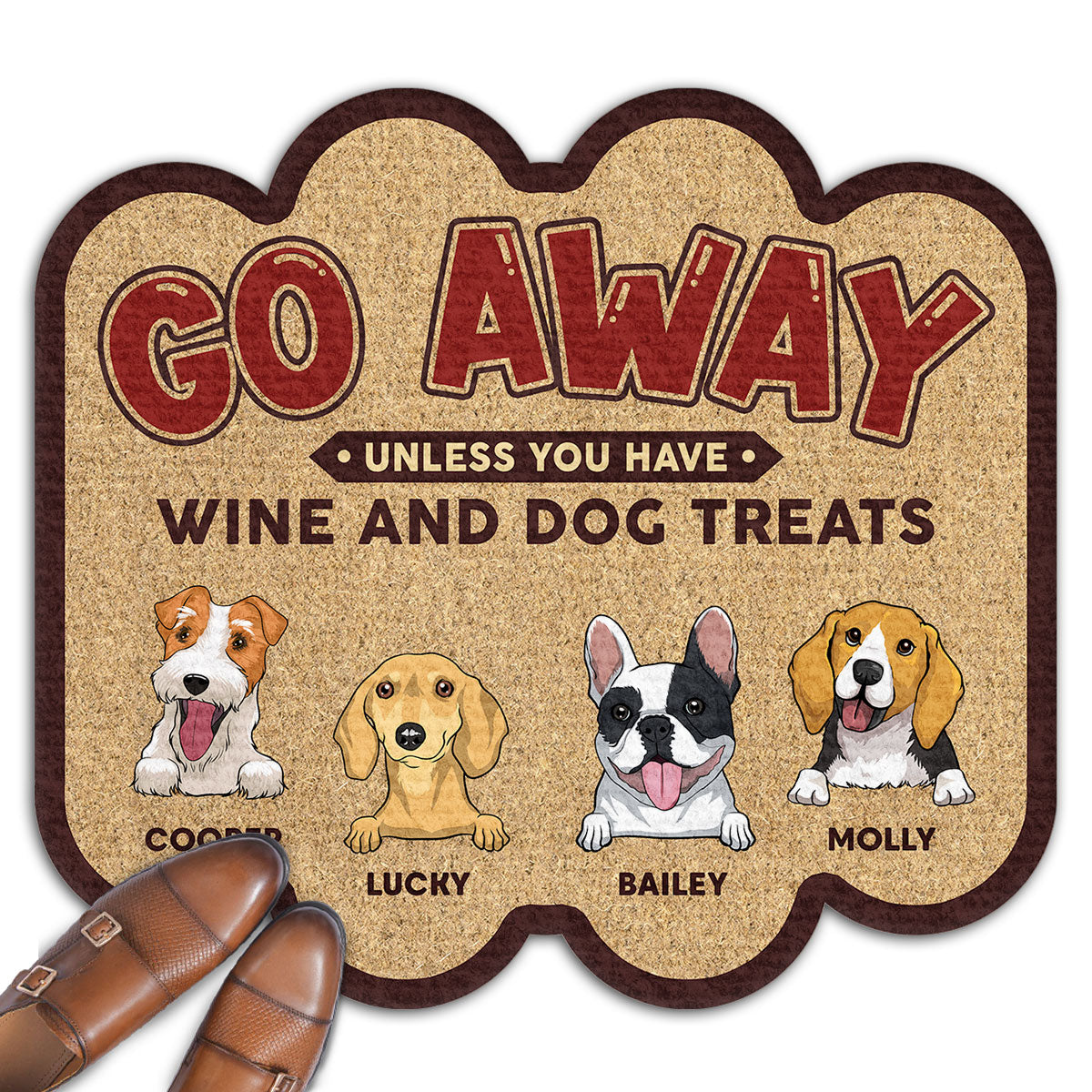 Personalized Custom 'Go Away Unless You Have' Doormat for Pet Lovers