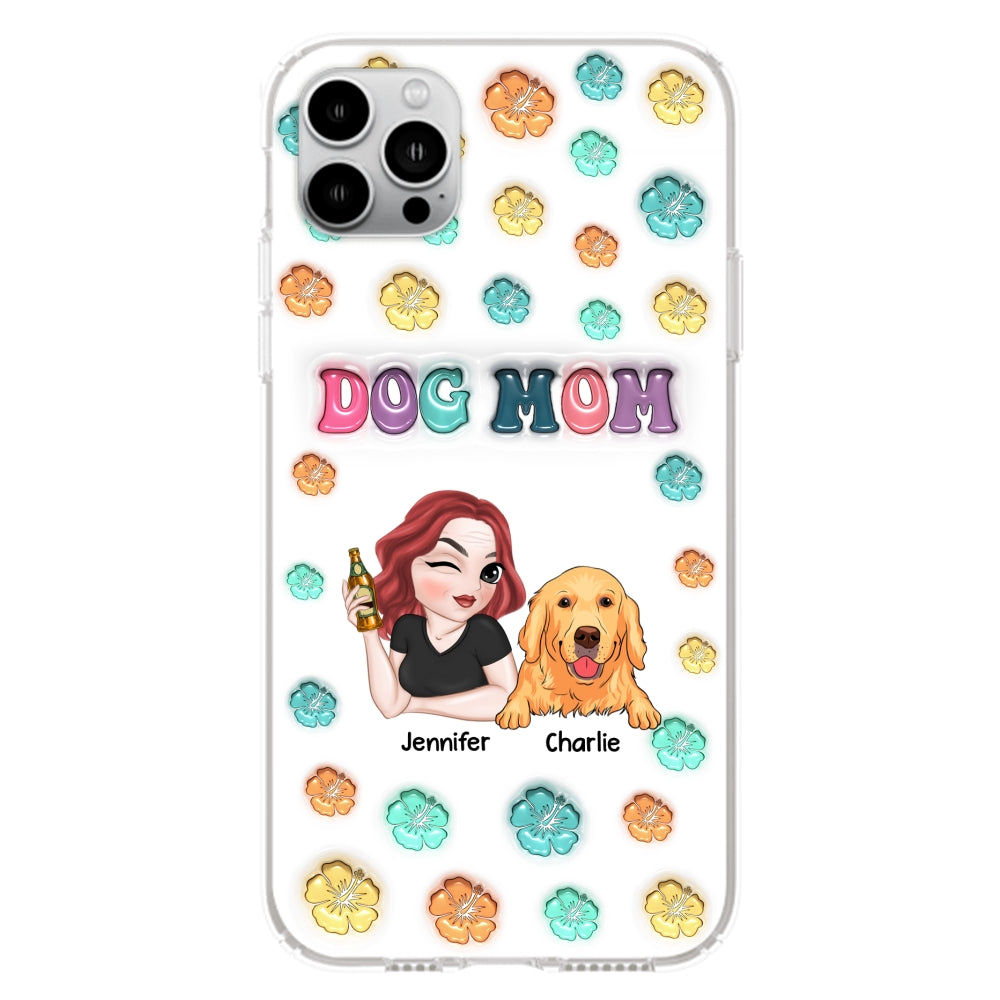 Dog Mom Summer: Exclusive Personalized Custom 3D Inflated Effect Phone Case for Stylish Protection