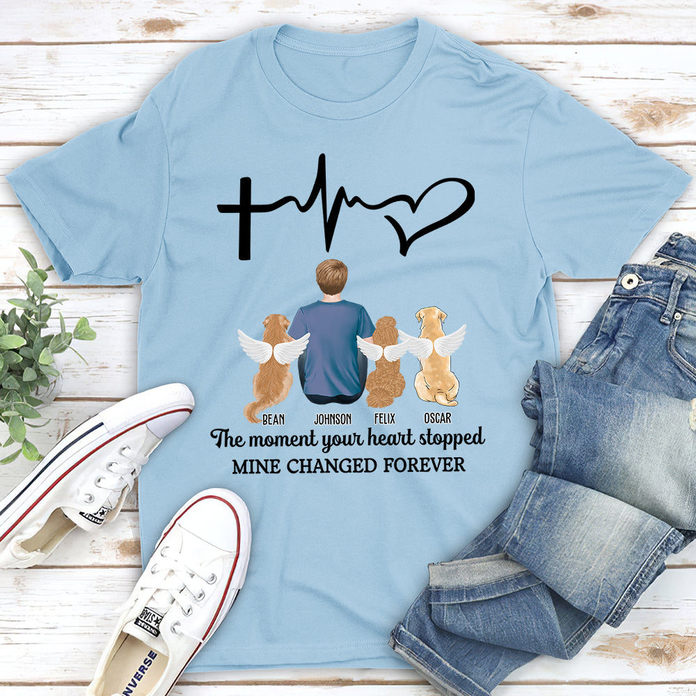 Personalized Custom Unisex Memorial T-shirt - Commemorate the Precious Moment Your Heart Stopped with Your Pet