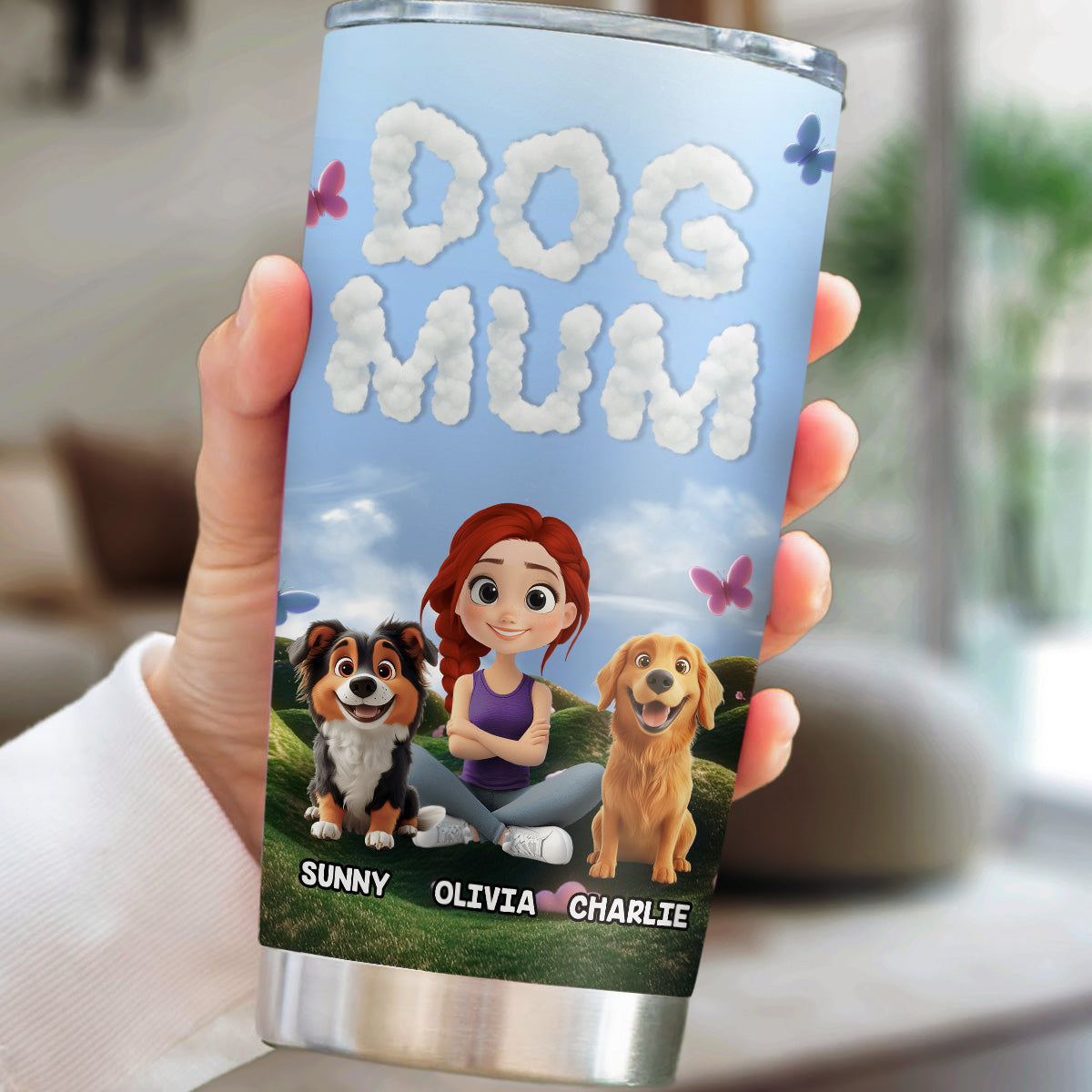 Best Dog Mom Ever - Personalized Custom 20oz Stainless Steel Tumbler with Double-Walled Vacuum Insulation