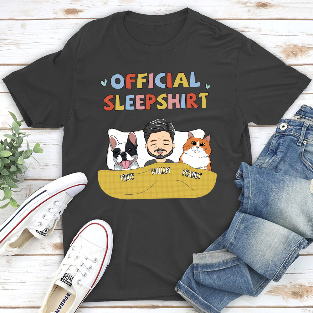 Happy Sleepshirt - Personalized Custom Unisex 5.3 oz T-shirt for Pet Lovers