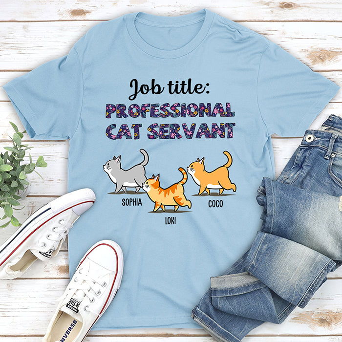 Exclusive Personalized Custom Unisex Professional Cat Servant T-shirt - Ideal for Pet Lovers