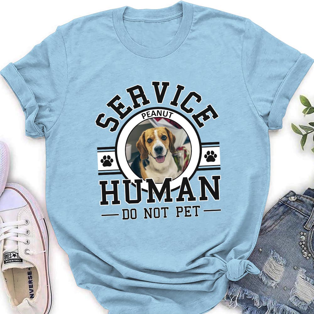 Personalized Custom Service Human Photo Women's T-shirt - Ideal Gift for Pet Lovers