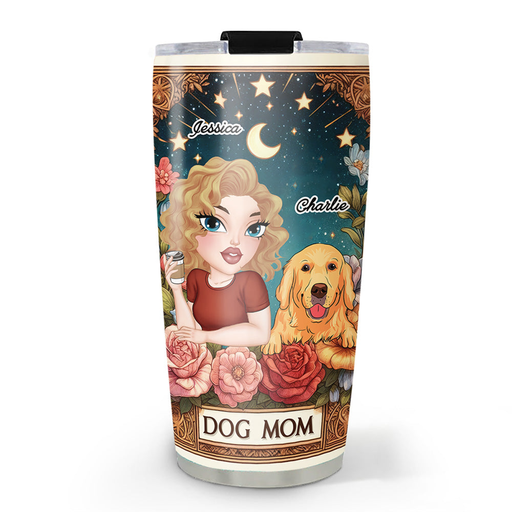 Best Dog Mom Ever Personalized Custom Tarot Design 20oz Stainless Steel Tumbler