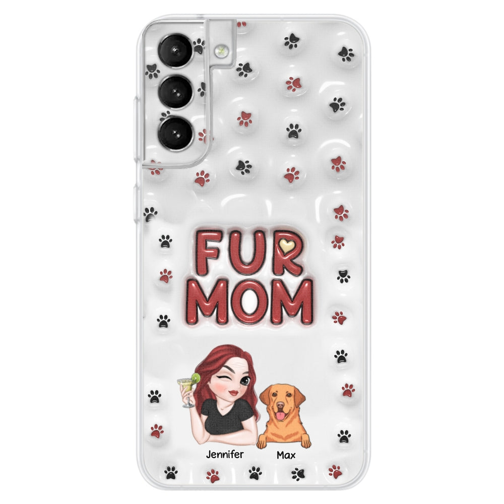 Lovely Fur Mom - Personalized Custom 3D Inflated Effect TPU Phone Case for Smartphones