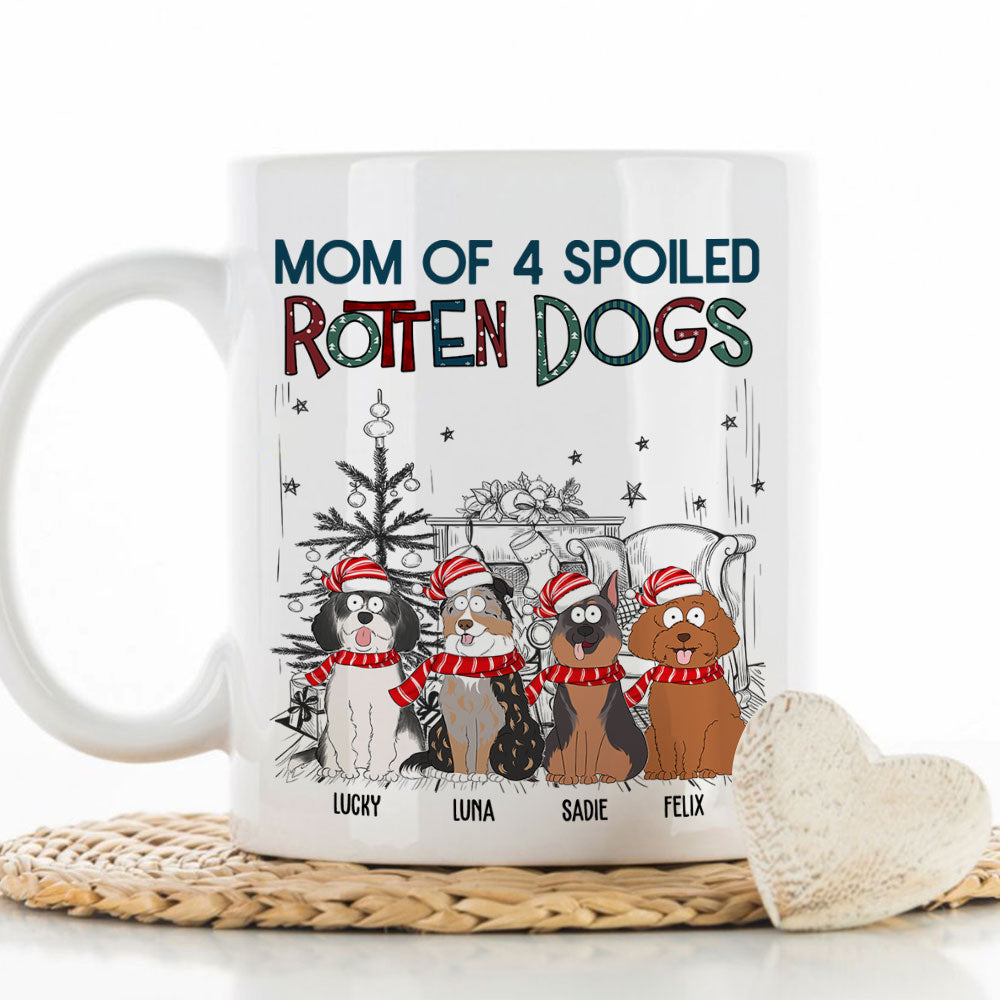 Personalized Custom Dad Of A Spoiled Rotten Dog Coffee Mug - Ideal Gift for Pet Lovers