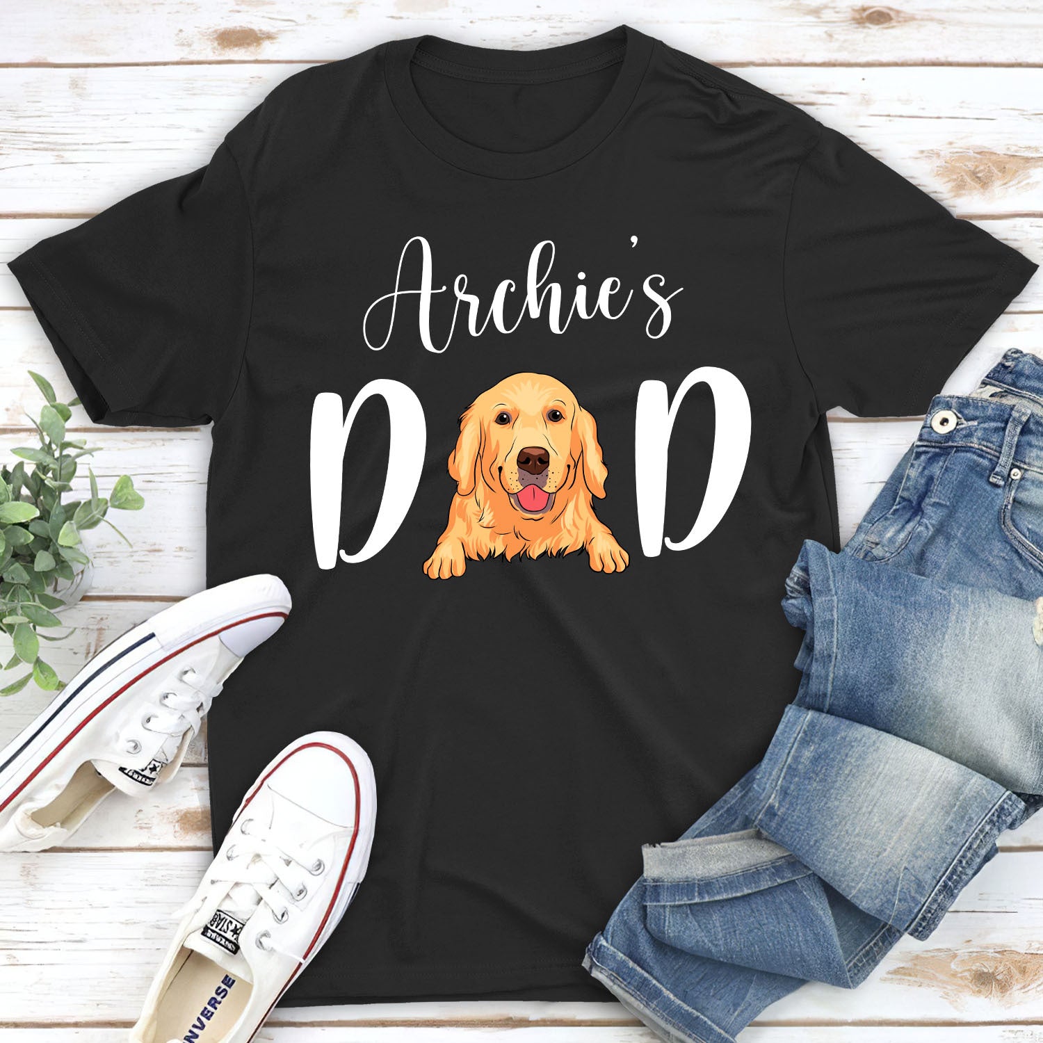 Customizable Unisex Dog Mom/Dad Personalized T-shirt - Ideal Gifts for Dog Enthusiasts