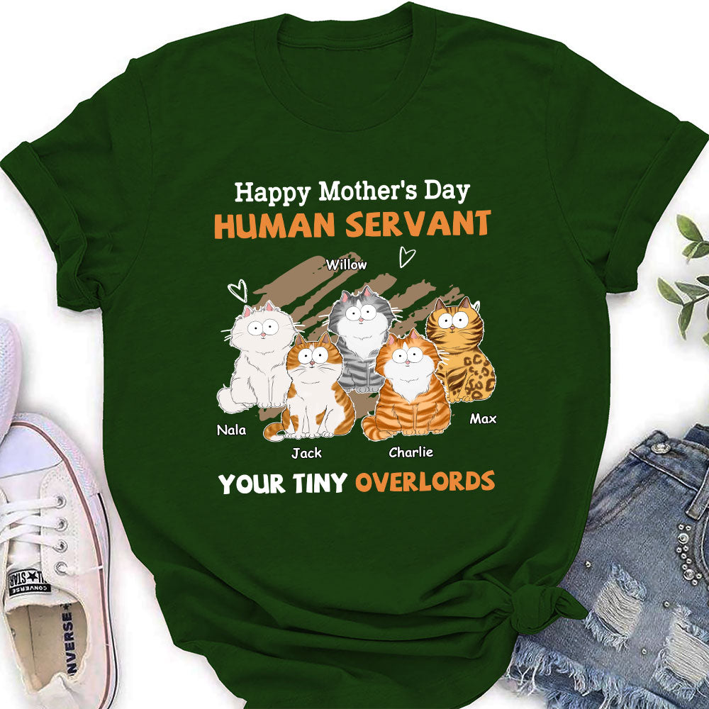 To My Human Servant Mom - Exclusive Personalized Custom Women's T-shirt for Pet Lovers