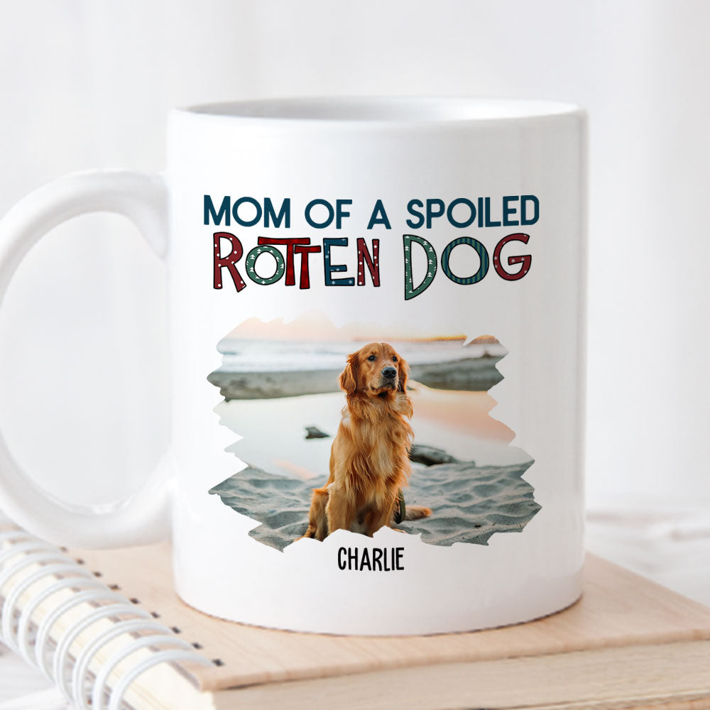 Personalized Custom Dad Of A Spoiled Rotten Dog Coffee Mug - Ideal Gift for Pet Lovers