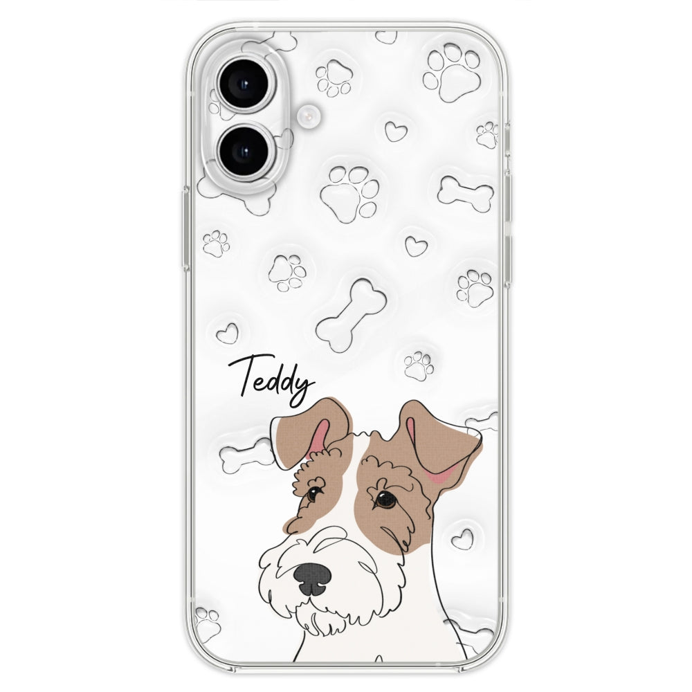 Dog Line - Exclusively Personalized Custom 3D Inflated Effect Phone Case for a Fashionable Look