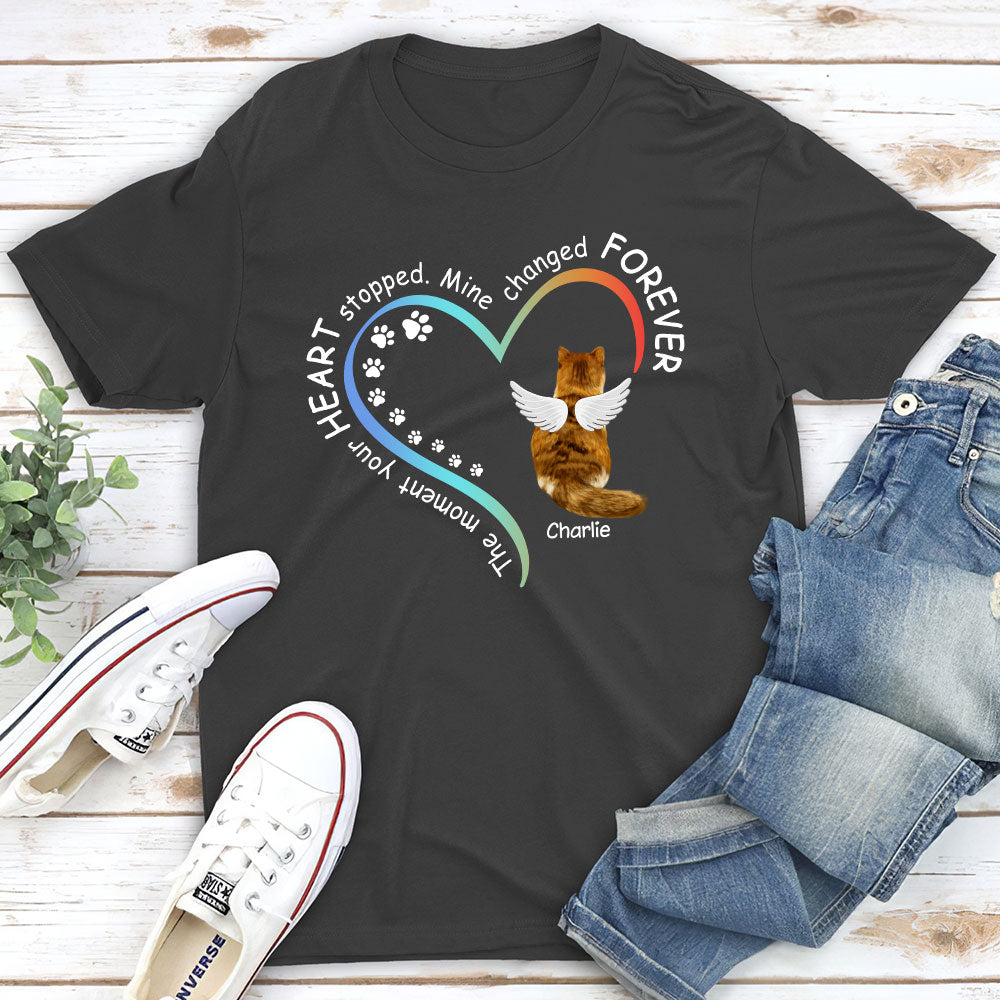 My Heart Changed Forever 2 - Personalized Custom Unisex 5.3 oz T-shirt for Pet Lovers