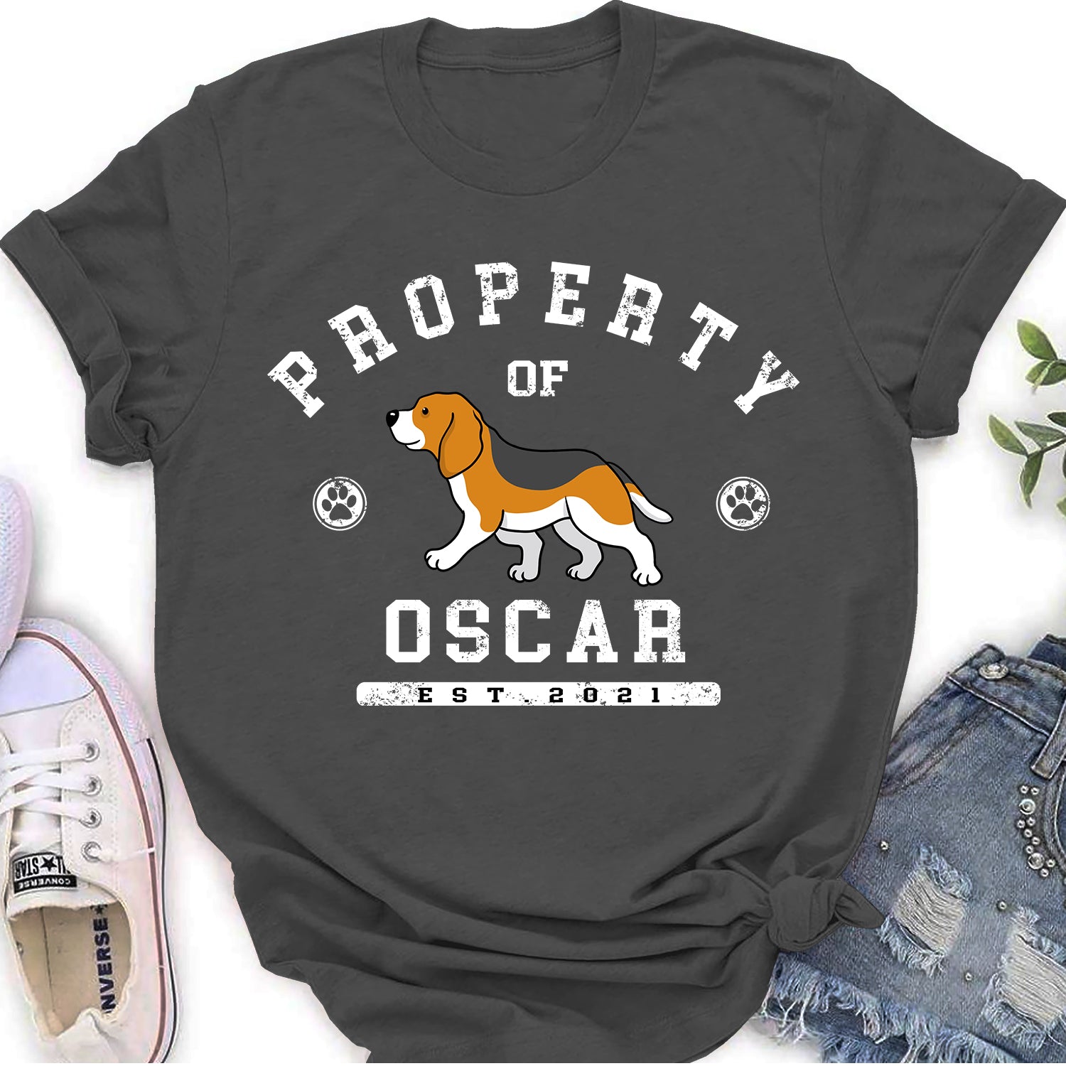 Personalized Custom Dog Lover Women's T-shirt - Ideal Gift for Pet Enthusiasts