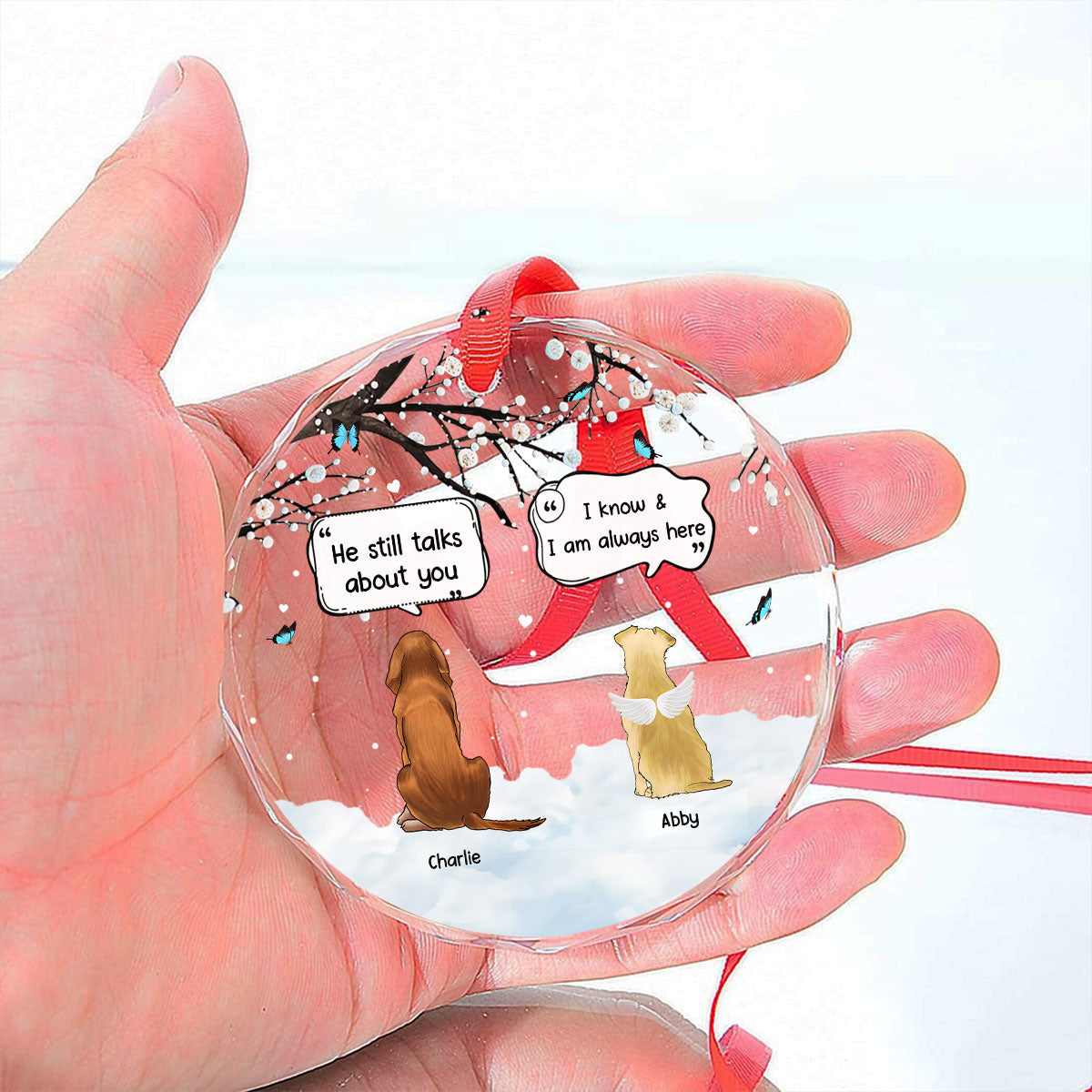 Still Talk About You - Exquisite Personalized Custom Glass Ornament for Special Occasions