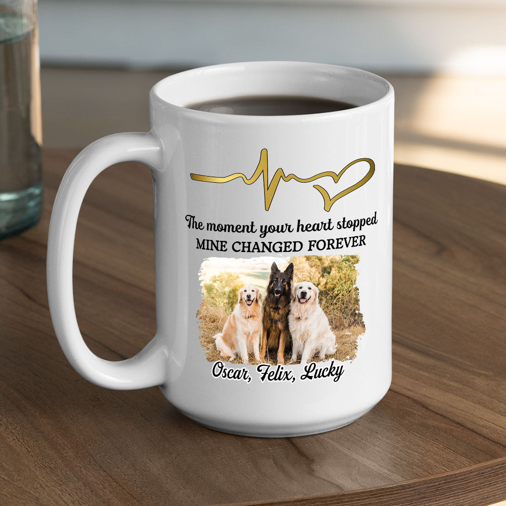 The Moment Your Heart Stopped - Personalized Custom Ceramic Coffee Mug for Pet Lovers (11oz & 15oz Sizes)