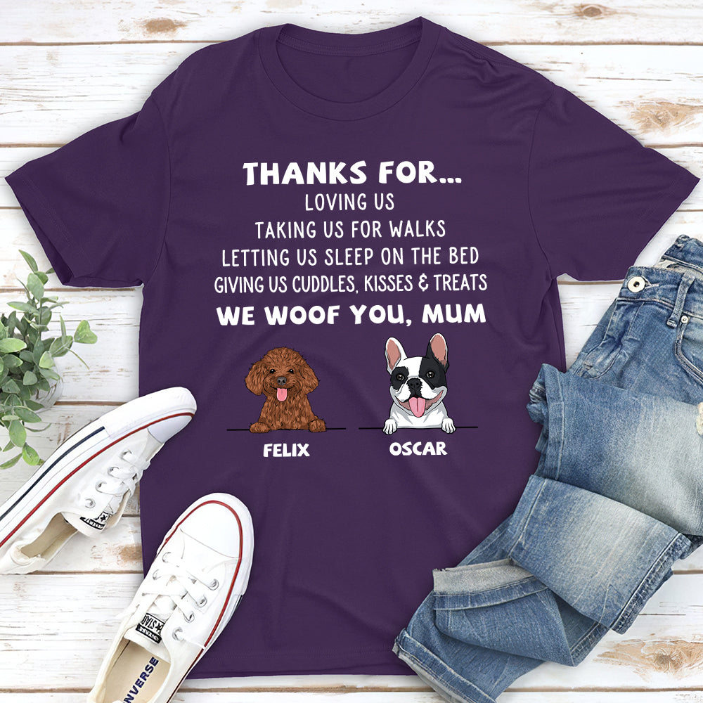 Dog Thanks For... - Personalized Custom Premium Men's 4.2 oz T-shirt