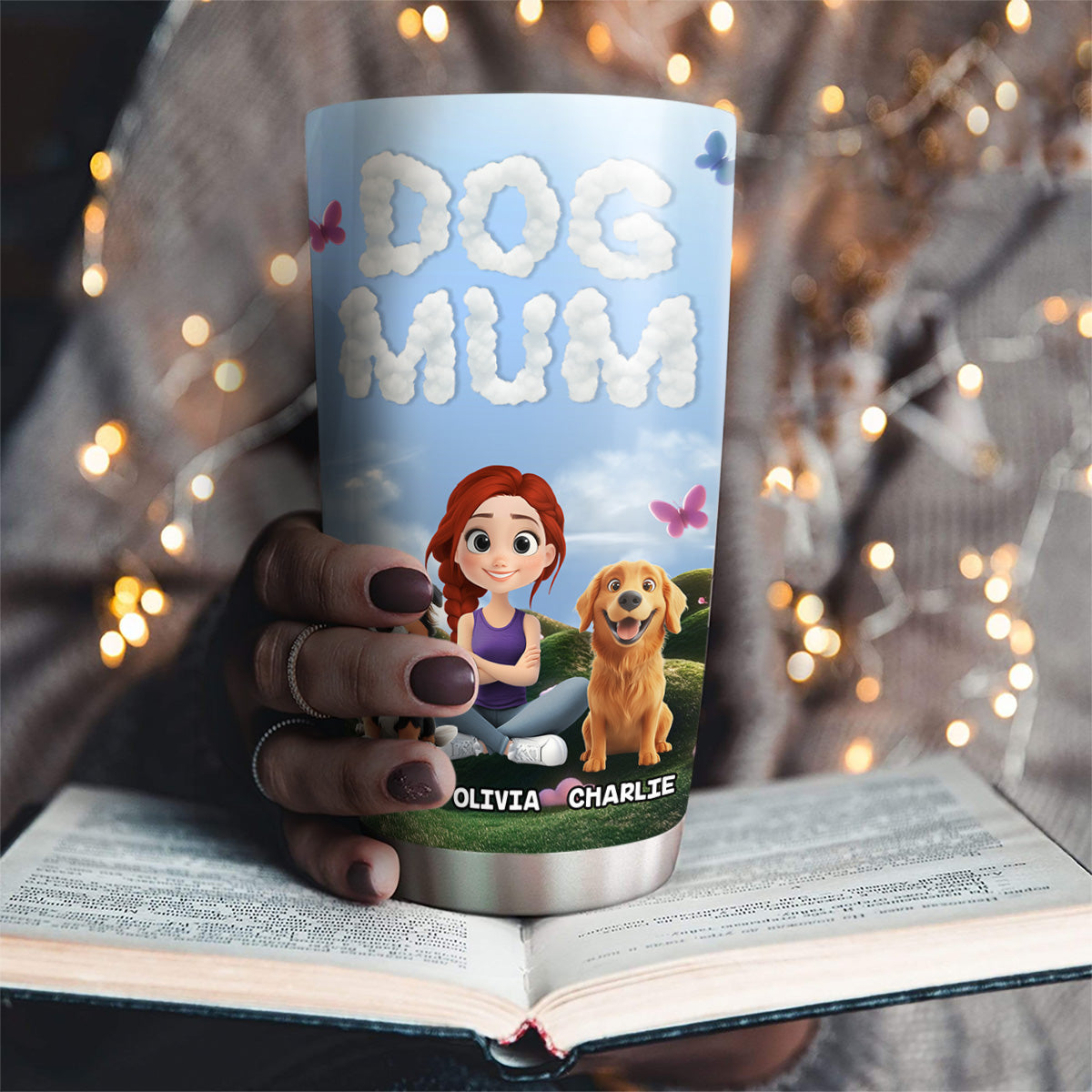 Best Dog Mom Ever - Personalized Custom 20oz Stainless Steel Tumbler with Double-Walled Vacuum Insulation