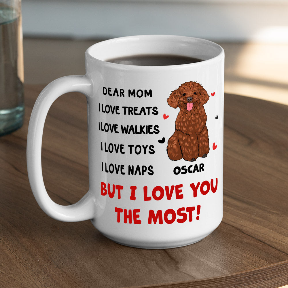 I Love You The Most - Exquisite Personalized Custom 11oz Coffee Mug for Pet Lovers
