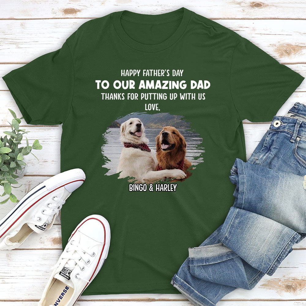 Personalized Custom Unisex 'Thanks For Dad' Dog-themed T-shirt
