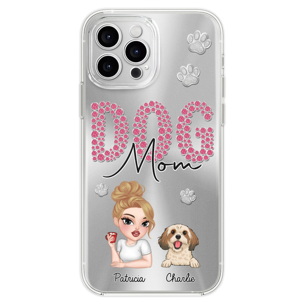 Sparkling Glitter Dog Mom Life - Exquisitely Personalized Custom Phone Case