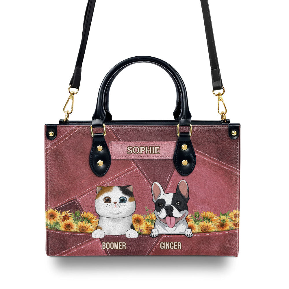 Vintage Personalized Custom Leather Bag for Pet Moms - Show Your Love for Fur Babies