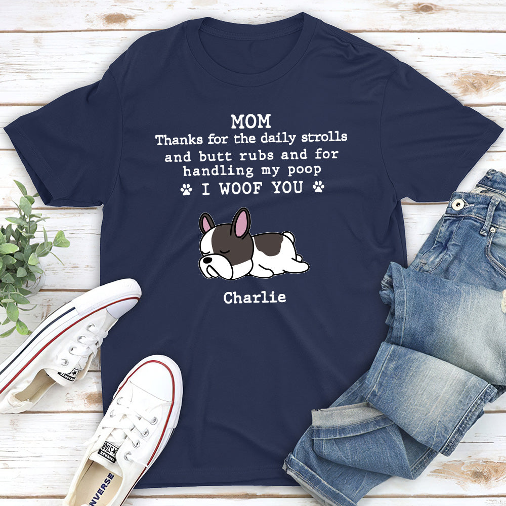 Handling My Poop - Personalized Custom Unisex 5.3 oz T-shirt for Pet Lovers