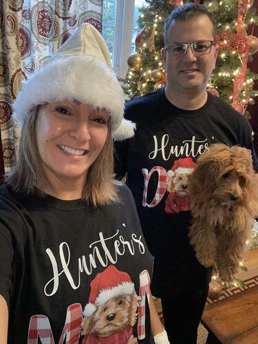 Customizable Unisex Christmas Dog Mom/Dad Personalized T-shirt