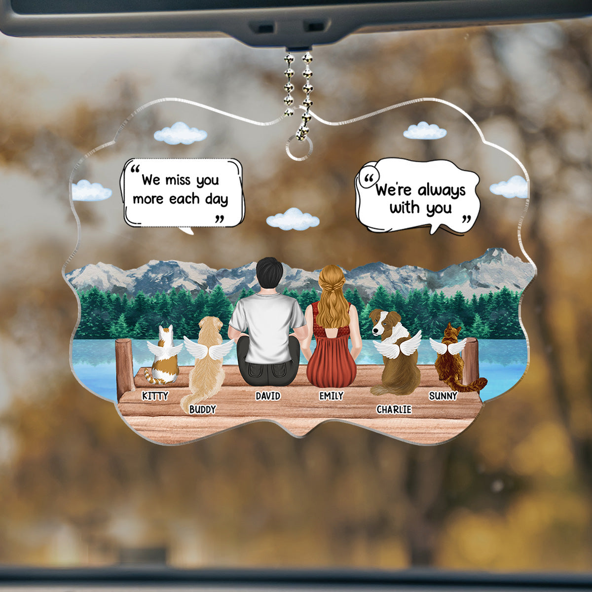 I Miss You - Customizable Personalized Acrylic Car Ornament for Unforgettable Journeys