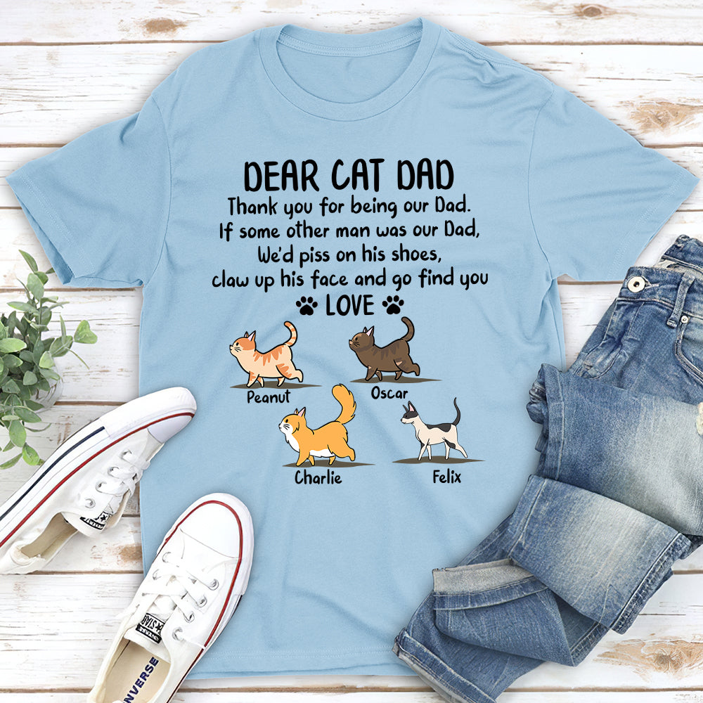Being Cat Dad - Personalized Custom Unisex 5.3 oz T-shirt for Pet Lovers
