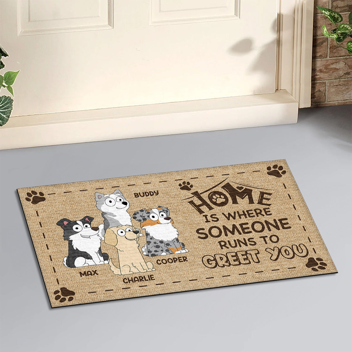 Home Is Where - Personalized Custom Doormat with Your Beloved Pet's Picture