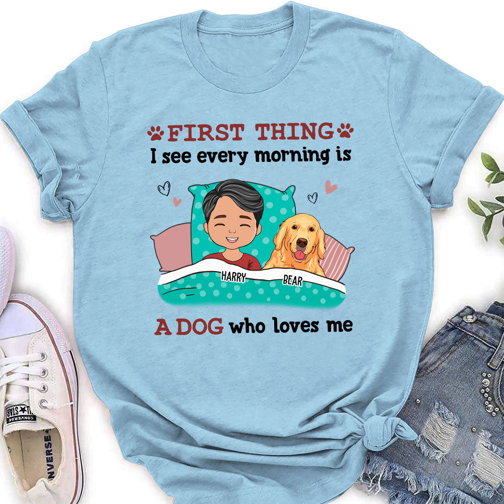 Every Morning - Exquisite Personalized Custom Women's T-shirt for Pet Lovers