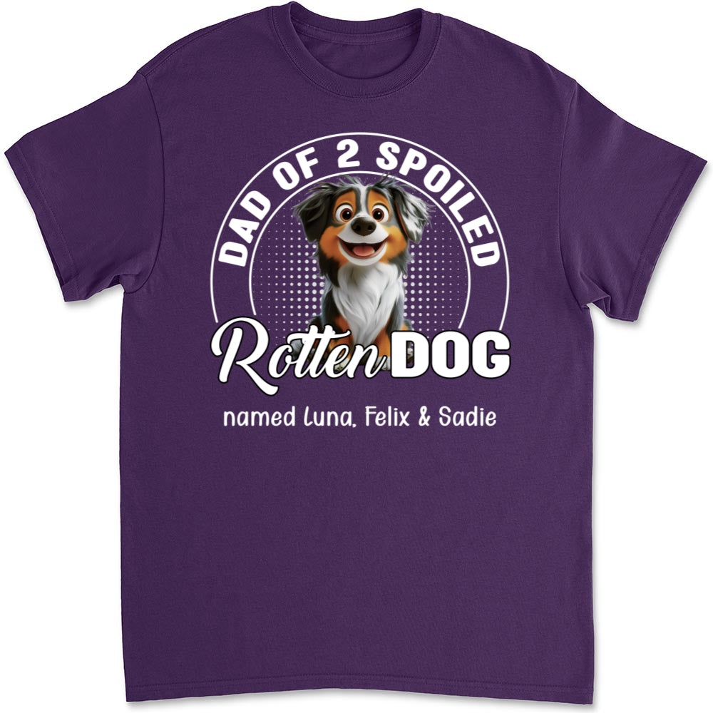 Spoiled Rotten Dog Chibi Cartoon - Personalized Custom Unisex 5.3 oz T-shirt for Pet Lovers