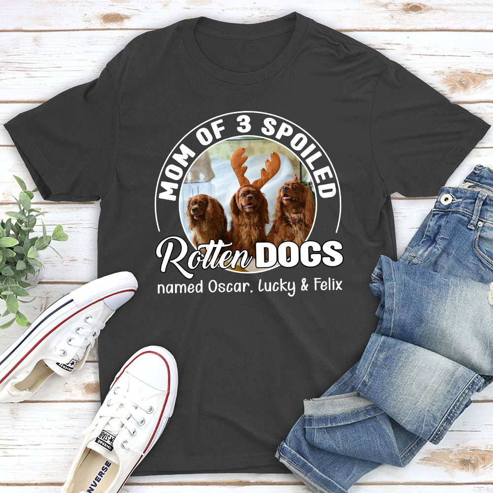 Spoiled Rotten Dog Chibi Cartoon Personalized Custom Unisex 5.3 oz T-shirt - Ideal Gift for Pet Lovers