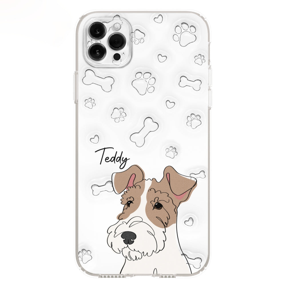 Dog Line - Exclusively Personalized Custom 3D Inflated Effect Phone Case for a Fashionable Look
