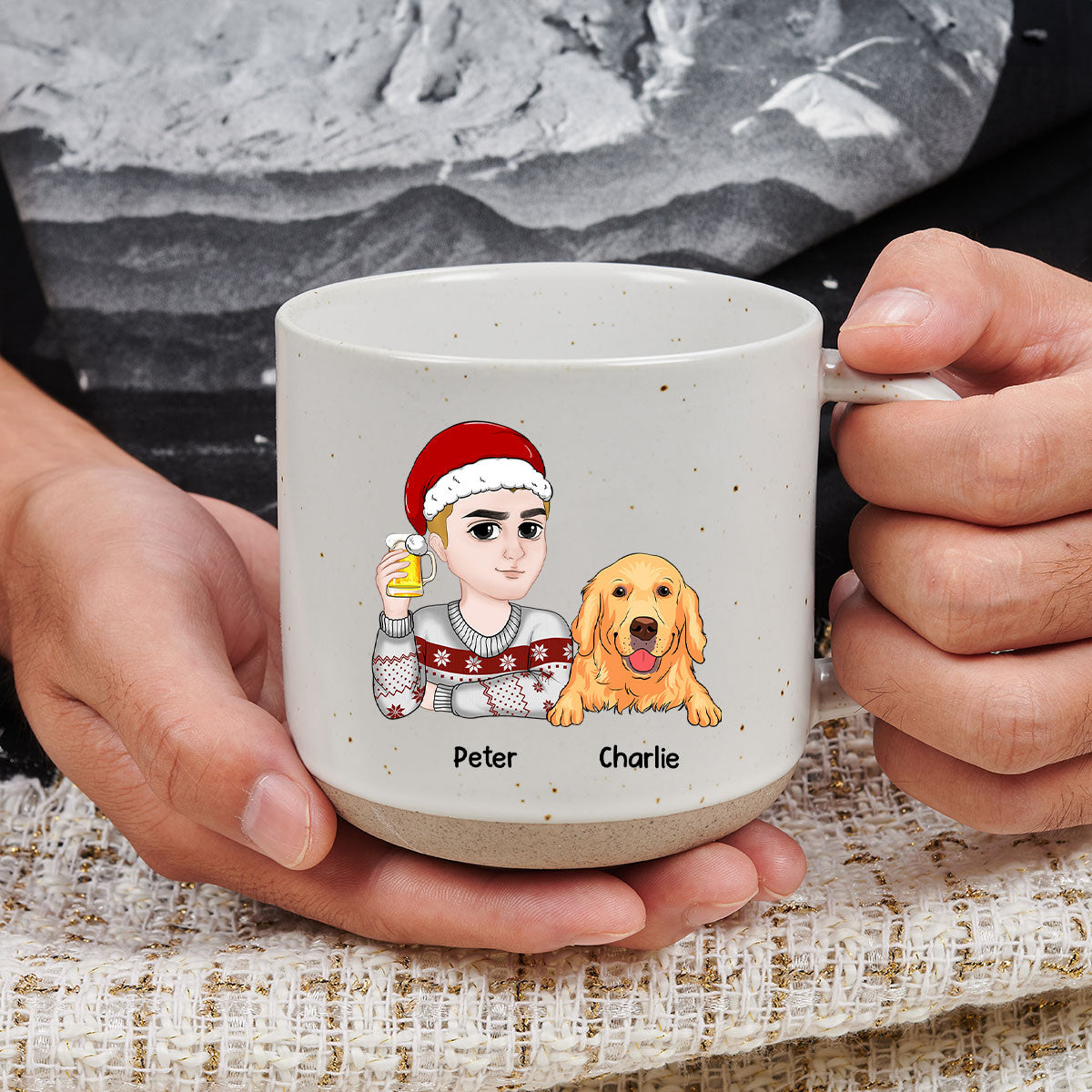 All I Need Is My Dog - 11oz Personalized Custom Ceramic Pottery Mug in Dark Blue or White