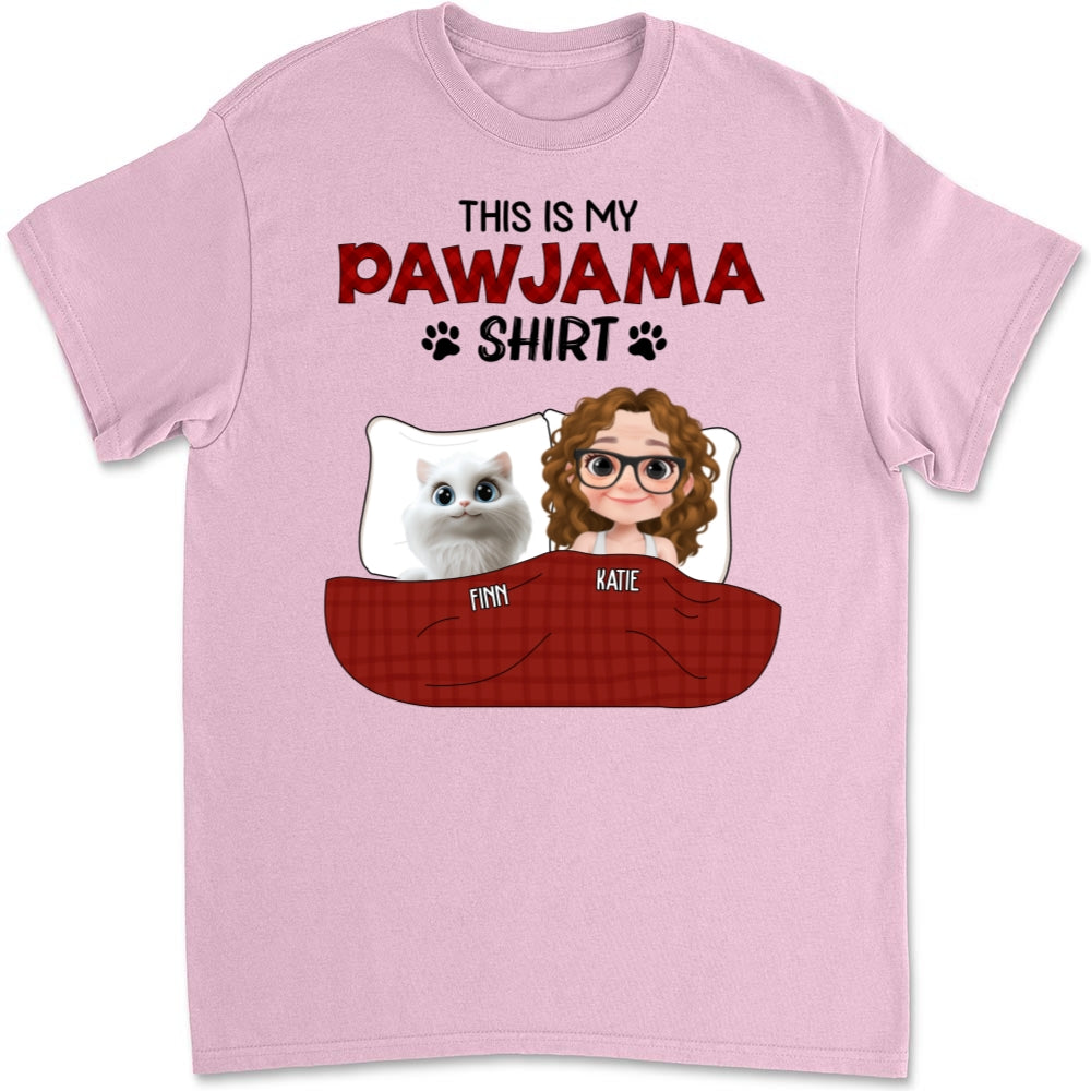 New Style Cat Pawjama Personalized Custom Unisex 5.3 oz T-Shirt - A Must-Have for Pet Lovers