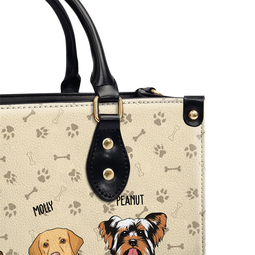 Cool Dog Mom - Customizable Personalized Premium Imitation Leather Handbag