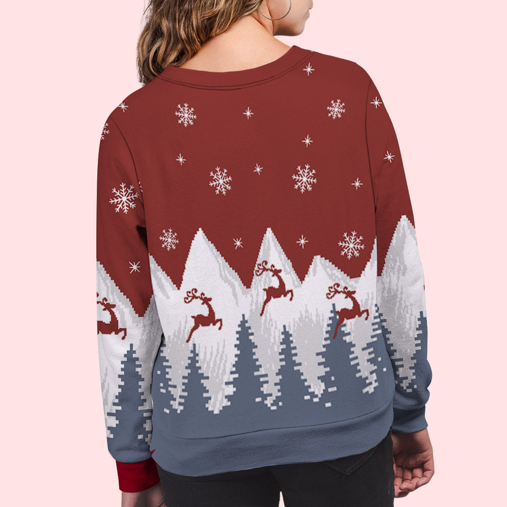 Unique Personalized Custom All-Over-Print Christmas Sweatshirt - The Must-Have for Pet Lovers