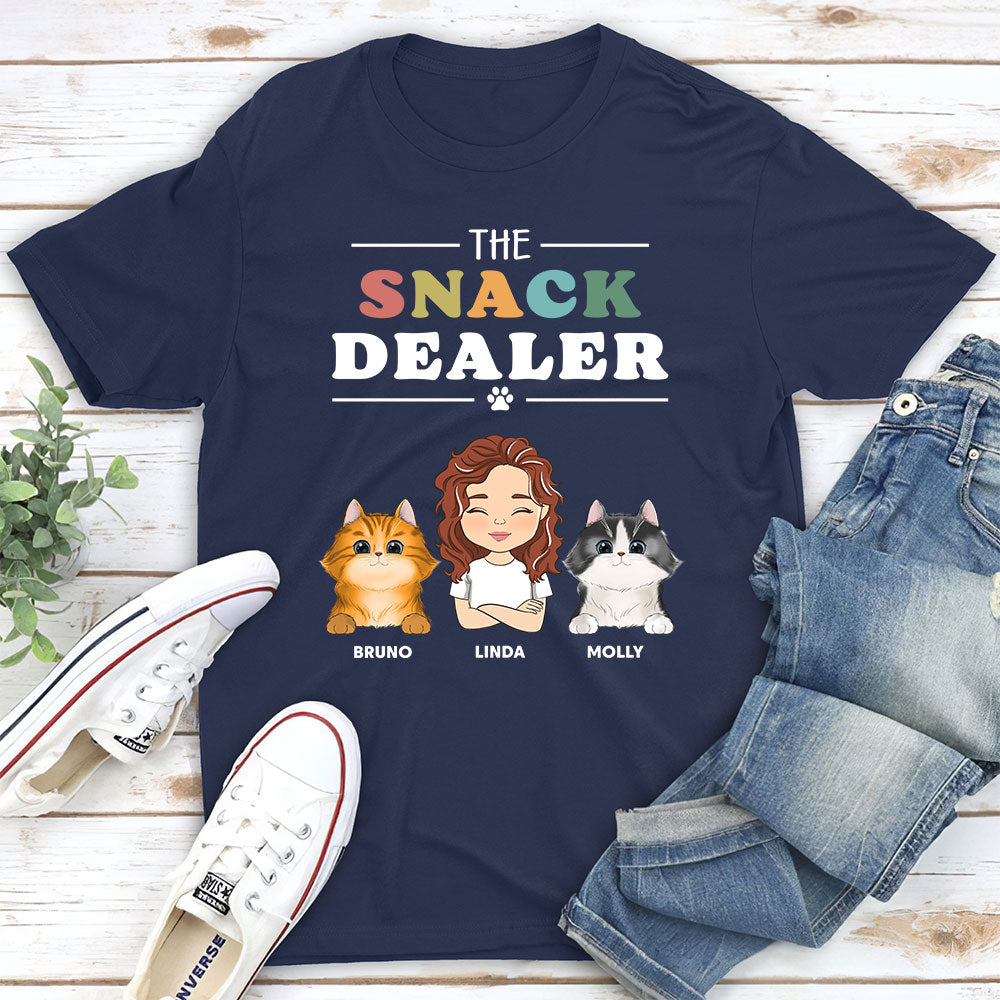 Personalized Custom Unisex 5.3 oz Pets Snack Dealer T-shirt - Ideal Gift for Pet Lovers