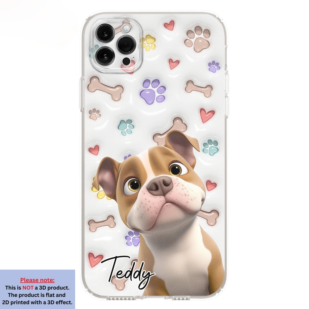 Adorable Baby Dogs - Personalized Custom 3D Inflated Effect Phone Case for Stylish Protection